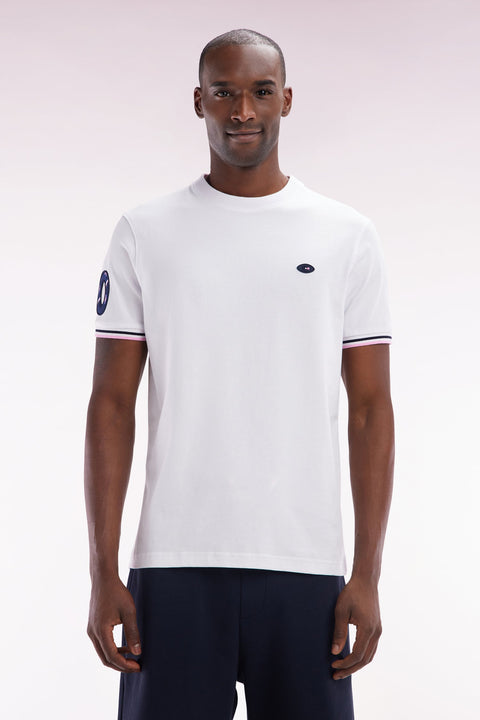 T-shirt XV de France en coton blanc broderie 10 coupe droite - Image 1