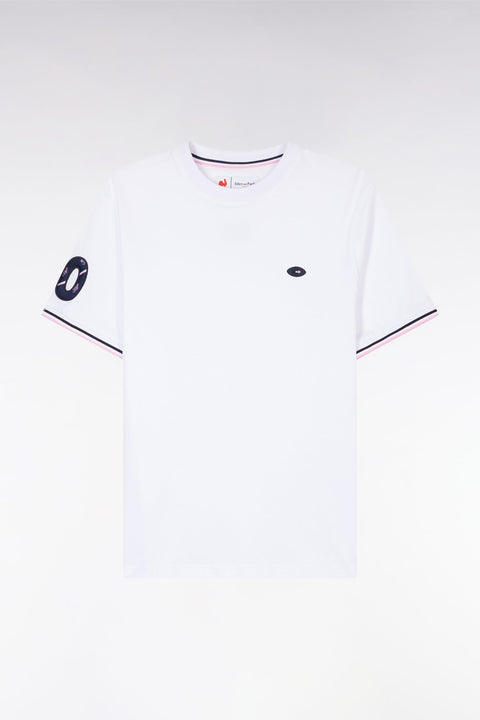 T-shirt XV de France en coton blanc broderie 10 coupe droite - Image 2