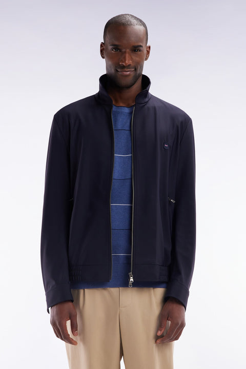 Blouson zippé technique bleu marine - Image 1