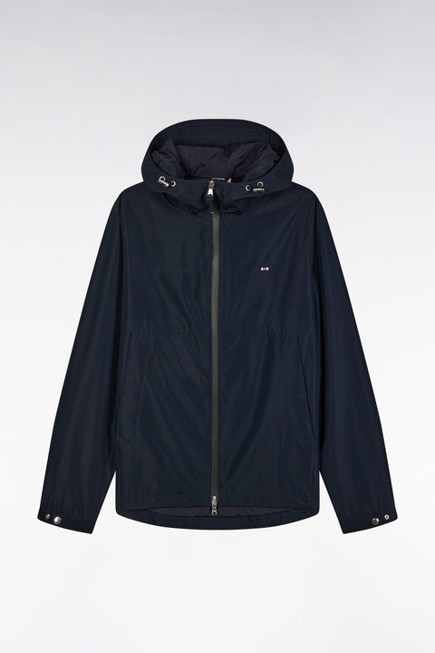 Blouson coupe-vent en nylon Soft Touch à capuche marine - Image 2