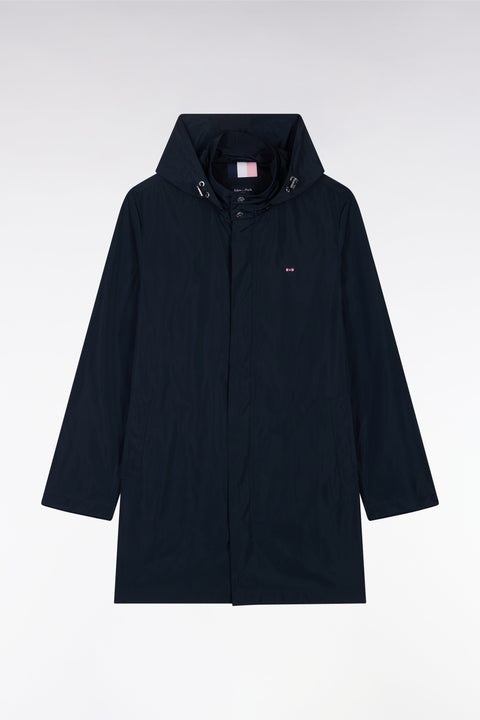 Parka à capuche intégrée bleu marine - Image 2