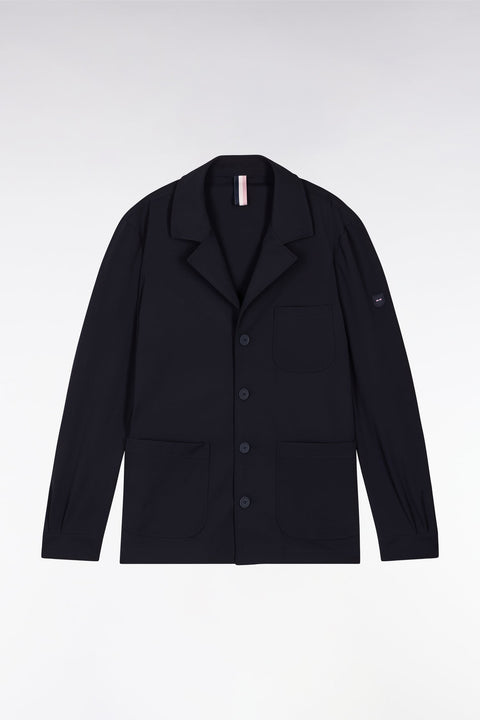 Veste surchemise à poches plaquées bleu marine - Image 2