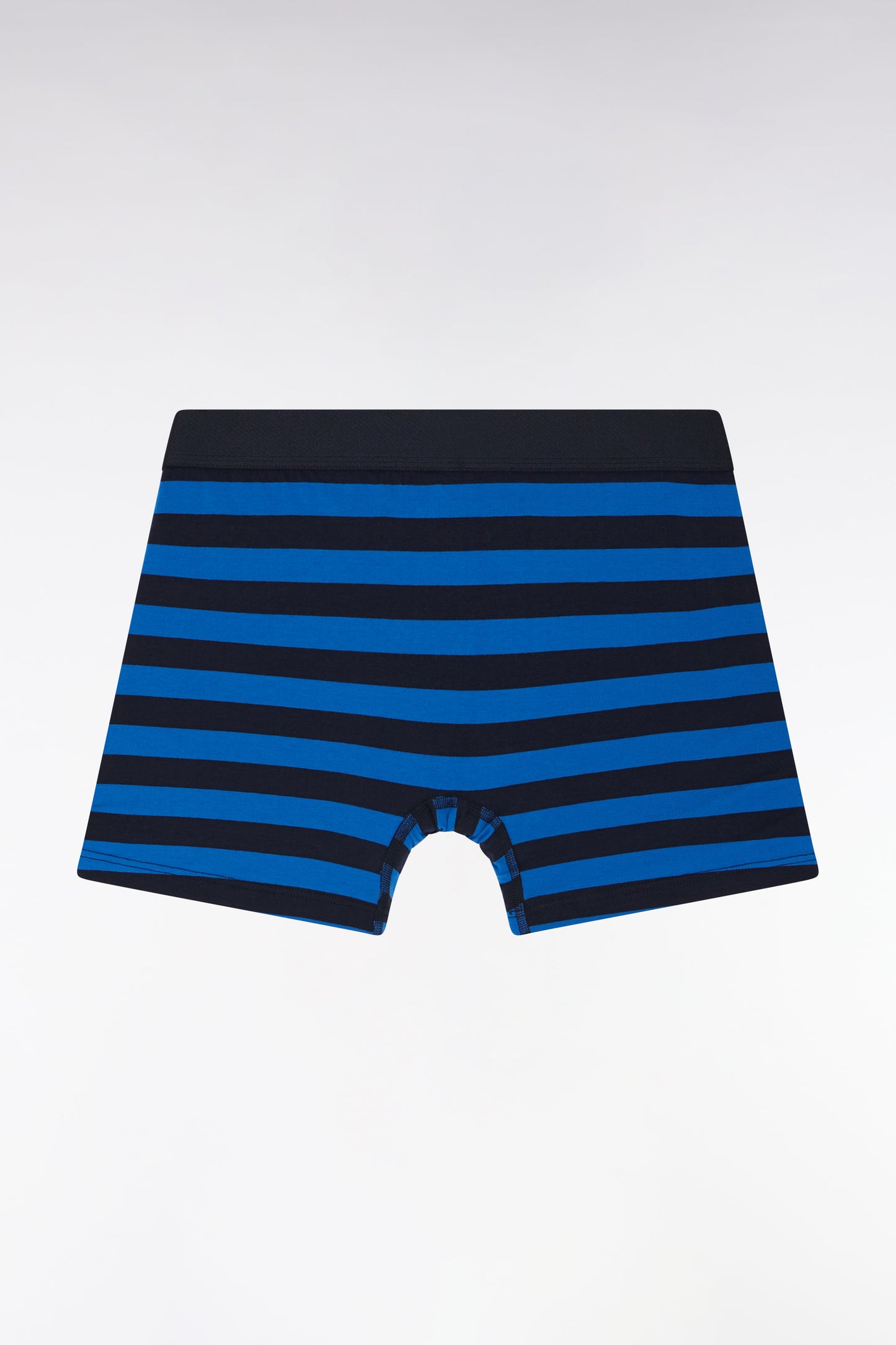 Boxer en jersey de coton stretch cerclé marine et bleu