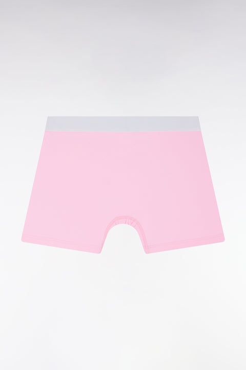 Boxer en jersey de coton stretch rose élastique taille blanc - Image 2