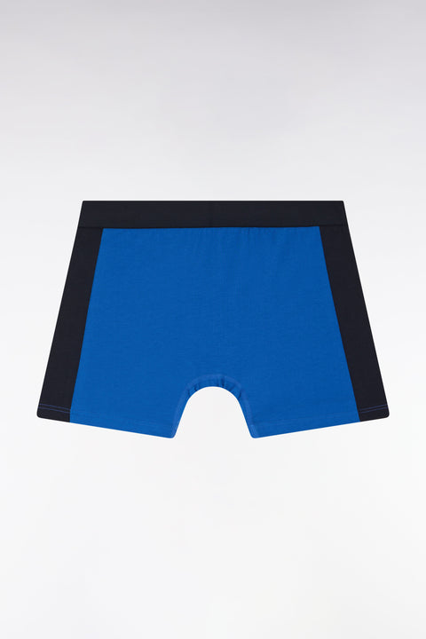 Boxer en jersey de coton stretch bleu détails marine - Image 2