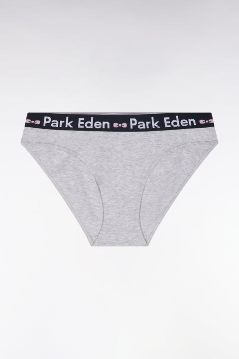 Culotte en coton stretch gris - Image 1