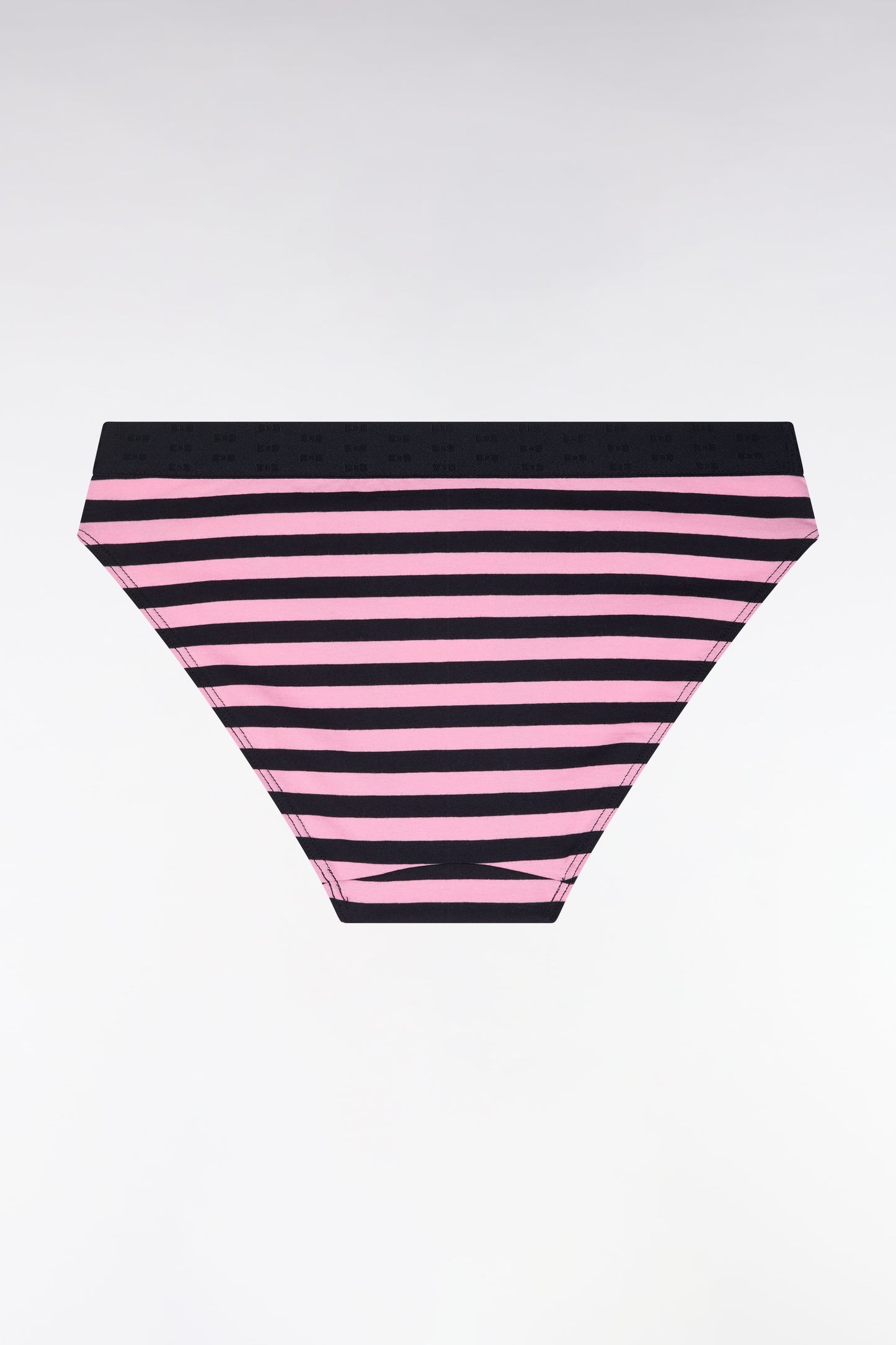 Culotte en modal stretch cerclé marine et rose