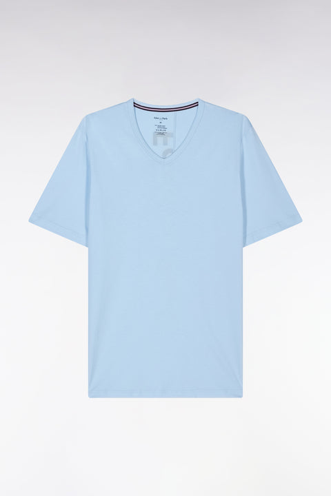 Pyjama court en jersey de coton T-shirt ciel short marine - Image 1
