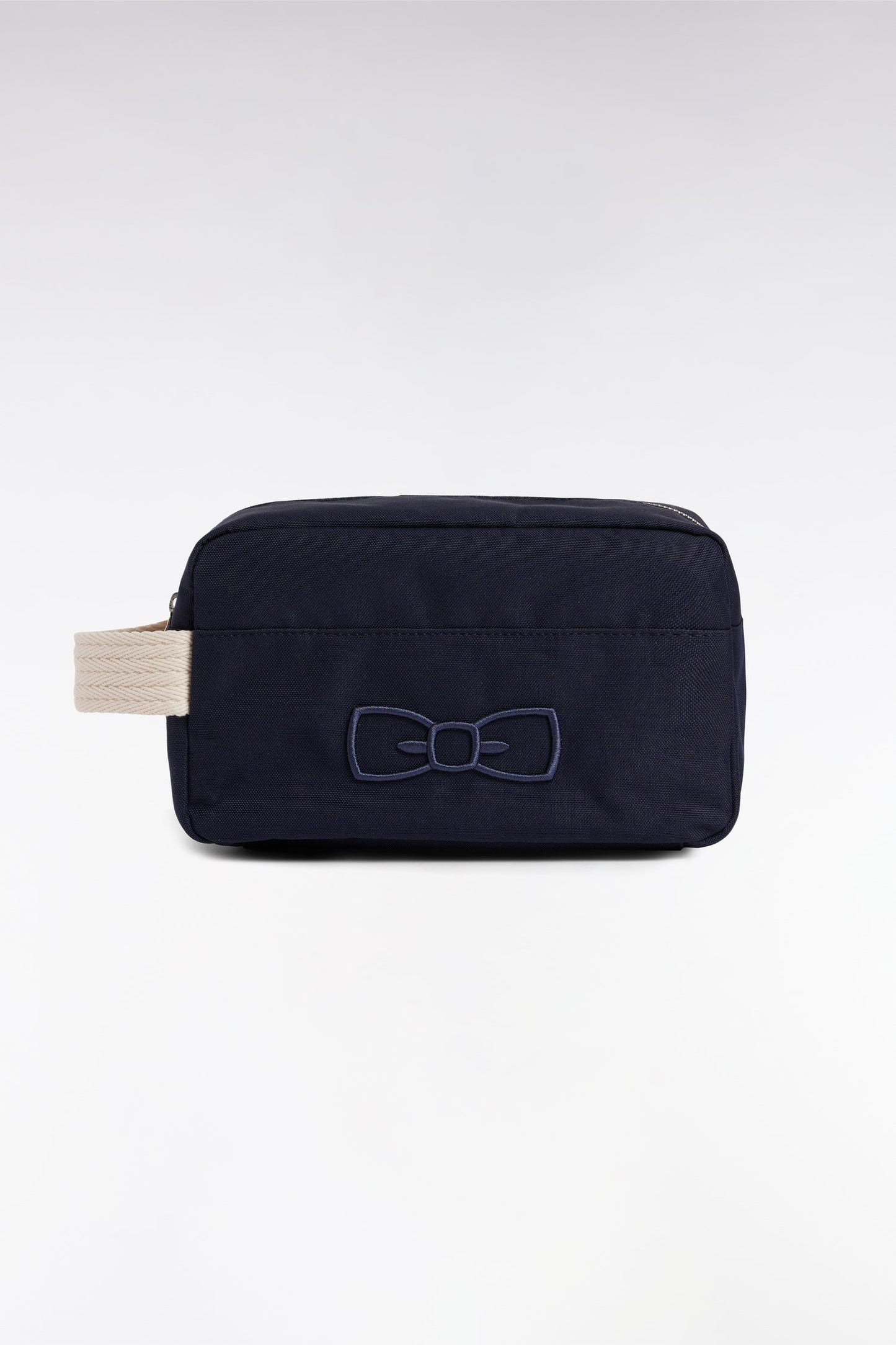 Trousse de toilette en nylon marine broderie emblème