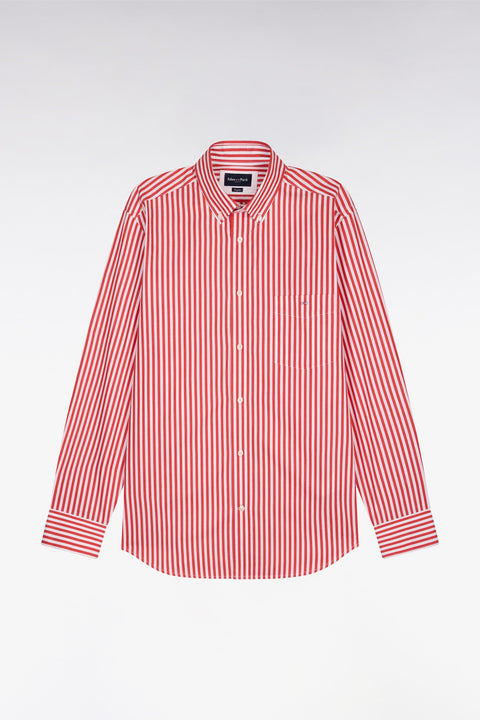 Chemise en coton rouge à rayures bâtons - Image 2