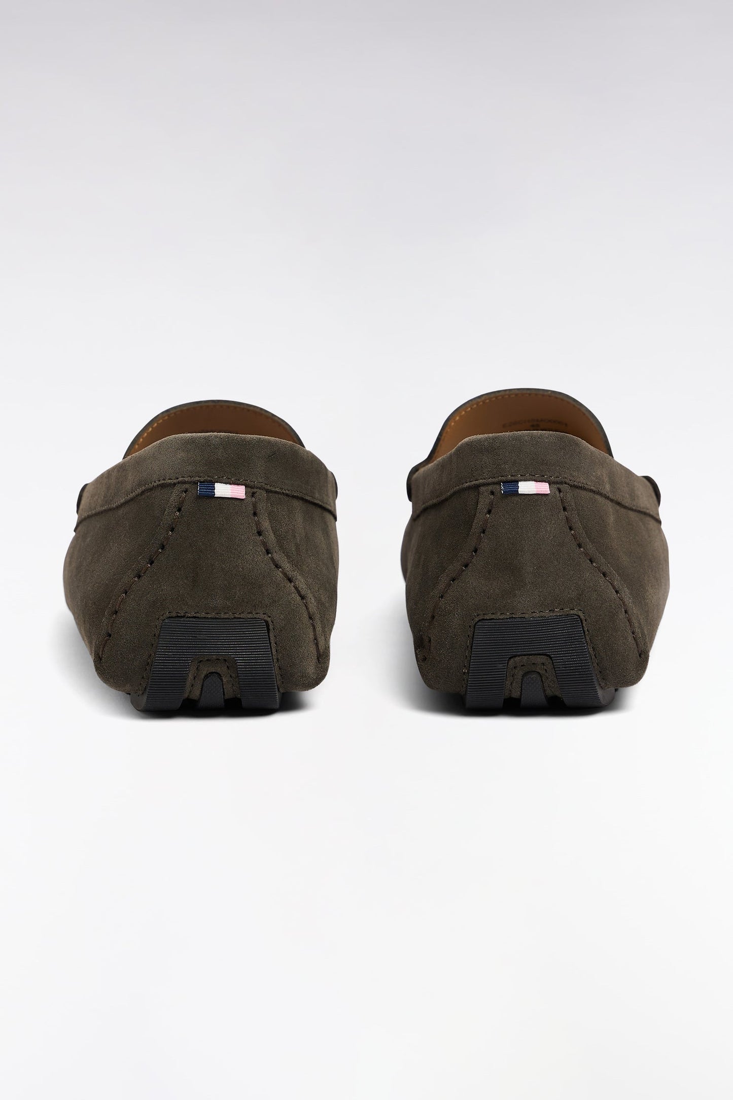 Mocassins en cuir suédé gris foncé