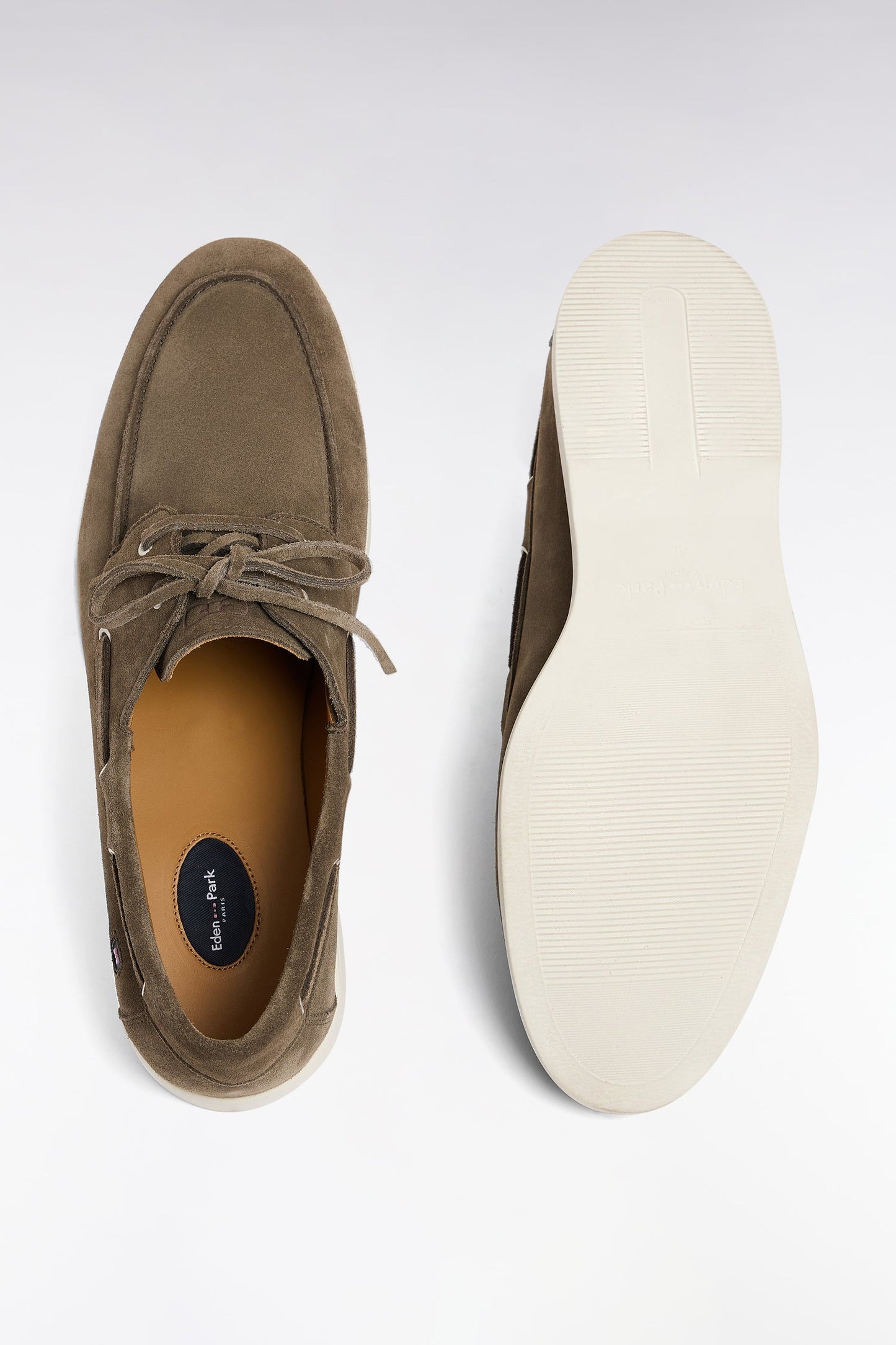 Mocassins en croûte de cuir suédé gris foncé