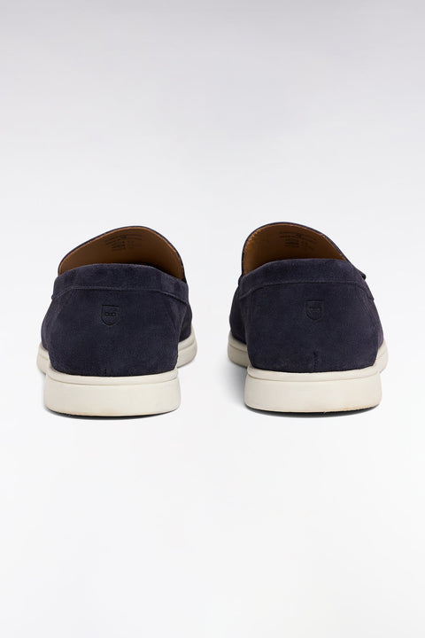 Chaussures bateau en cuir suédé marine - Image 3
