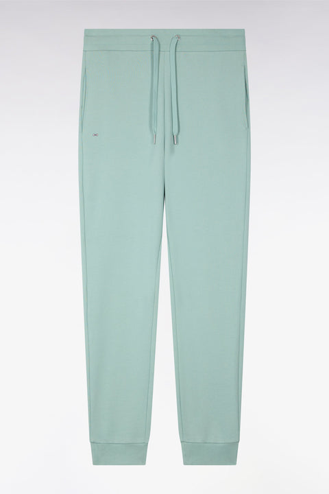 Jogging uni en molleton coton vert d'eau coupe regular - Image 2