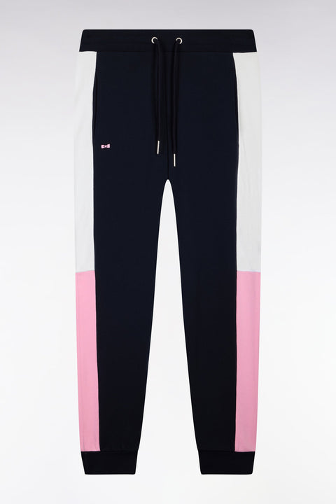 Jogging en molleton coton colorblock marine coupe regular - Image 2