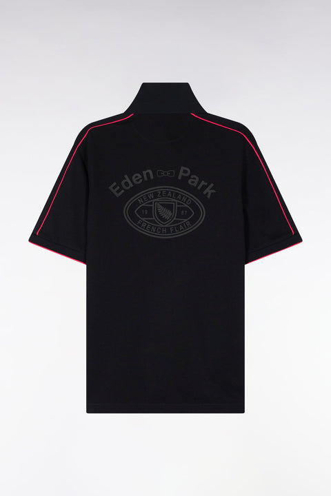 Maillot à manches courtes Nouvelle Zélande en coton noir coupe regular - Image 2
