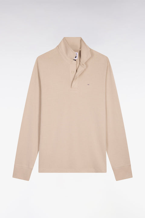 Maillot à manches longues en coton Pima beige - Image 2