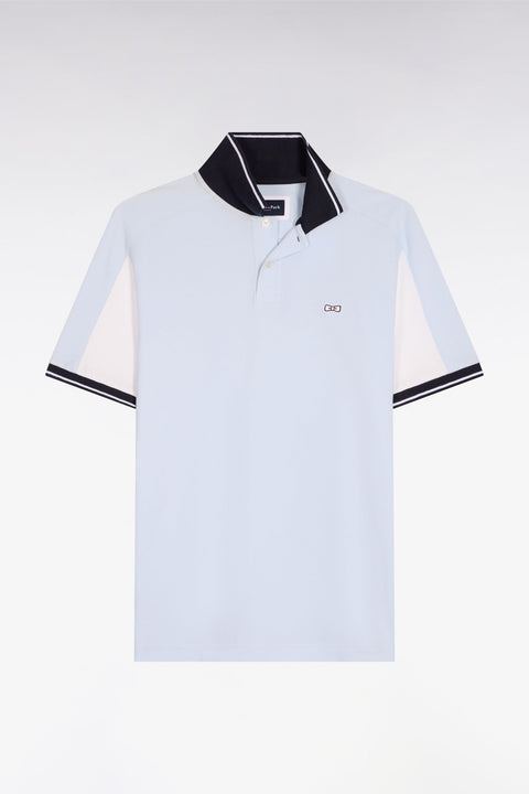 Polo à manches courtes en coton ciel brodé coupe regular - Image 2