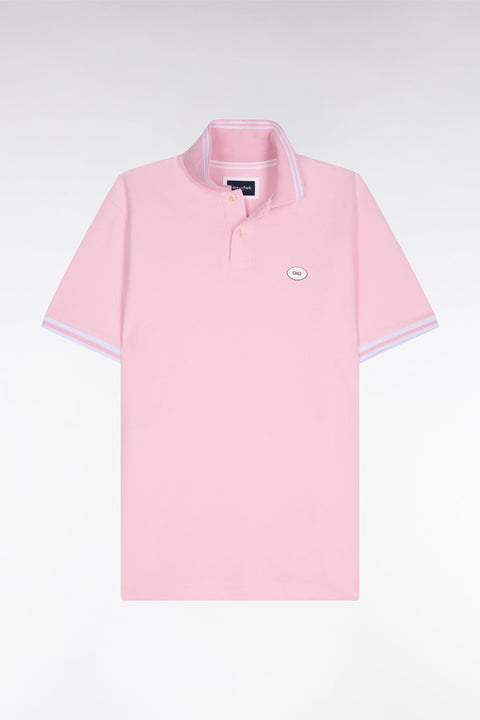 Polo à manches courtes en coton rose - Image 2