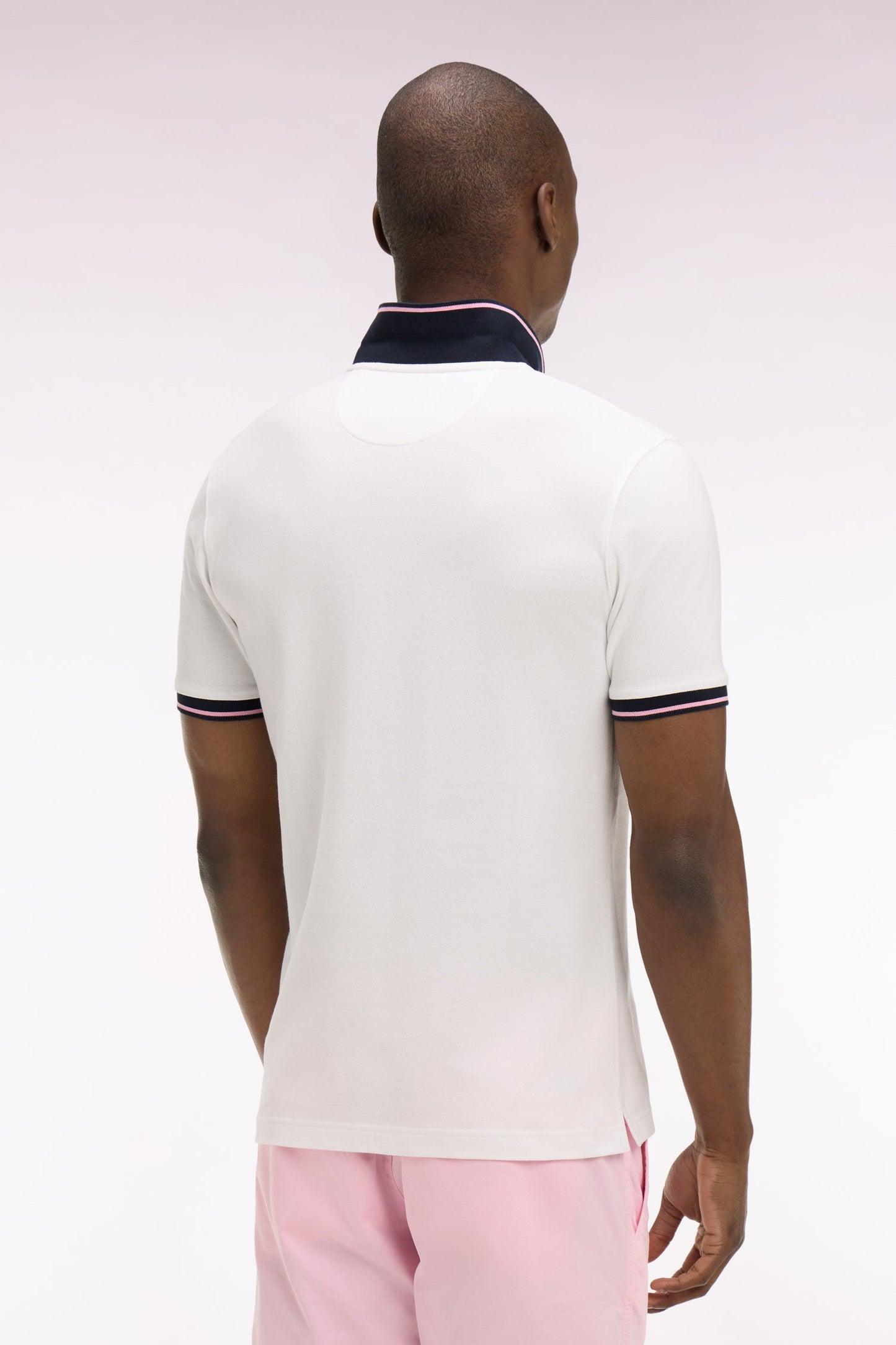 Polo à manches courtes en piqué coton blanc