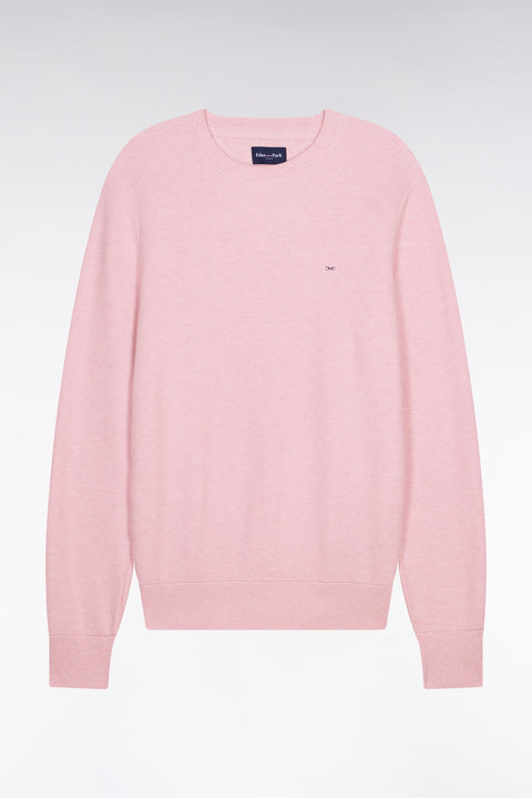 Pull col rond en coton rose - Image 2