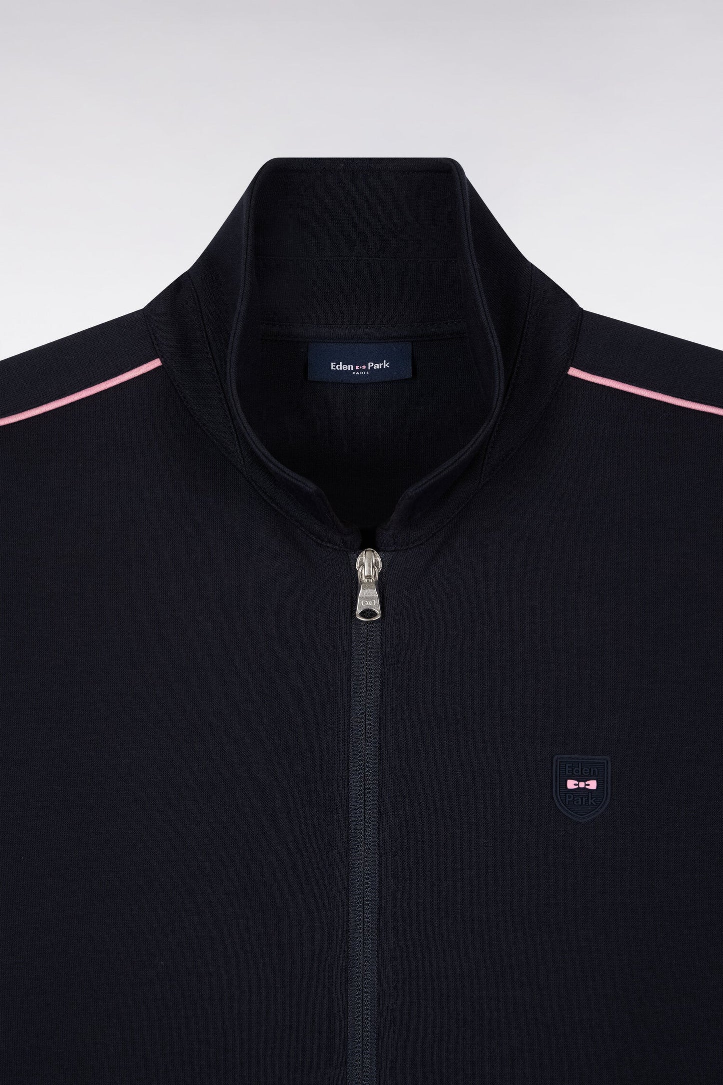 Sweatshirt blouson en molleton marine
