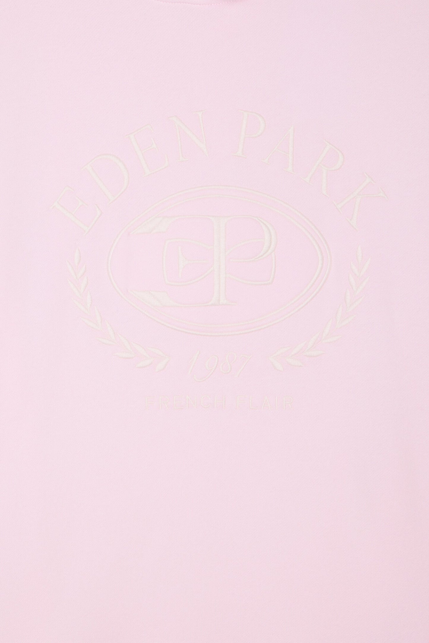 Sweatshirt à capuche brodé rose