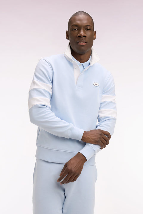 Sweatshirt col maillot en molleton ciel coupe regular - Image 3