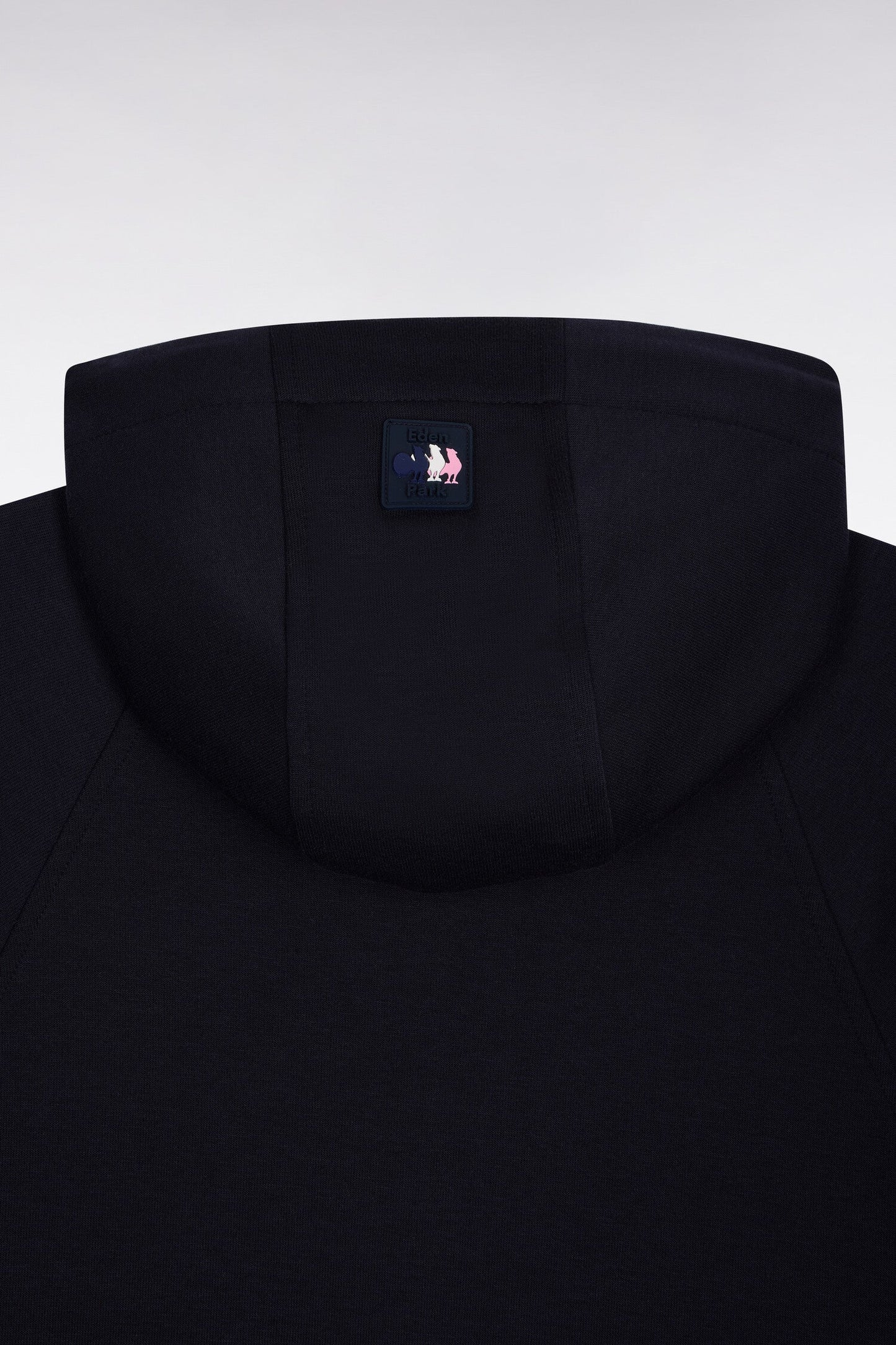 Sweatshirt zippé XV de France à capuche en molleton à parmenture matelassée marine coupe regular