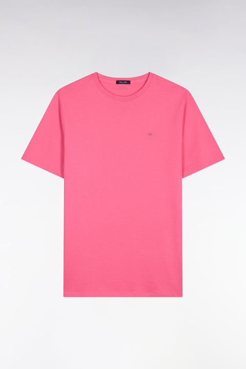 T-shirt à manches courtes en coton Pima fuchsia coupe regular - Image 2