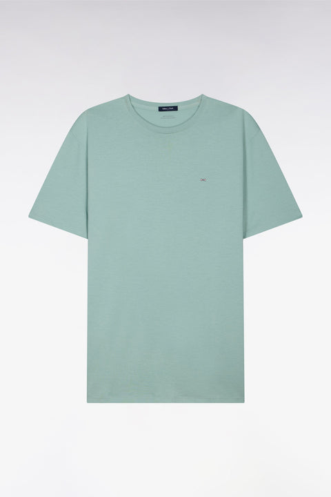 T-shirt à manches courtes en coton Pima vert d'eau coupe regular - Image 3