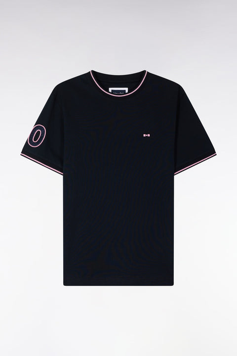 T-shirt à manches courtes en coton marine - Image 2