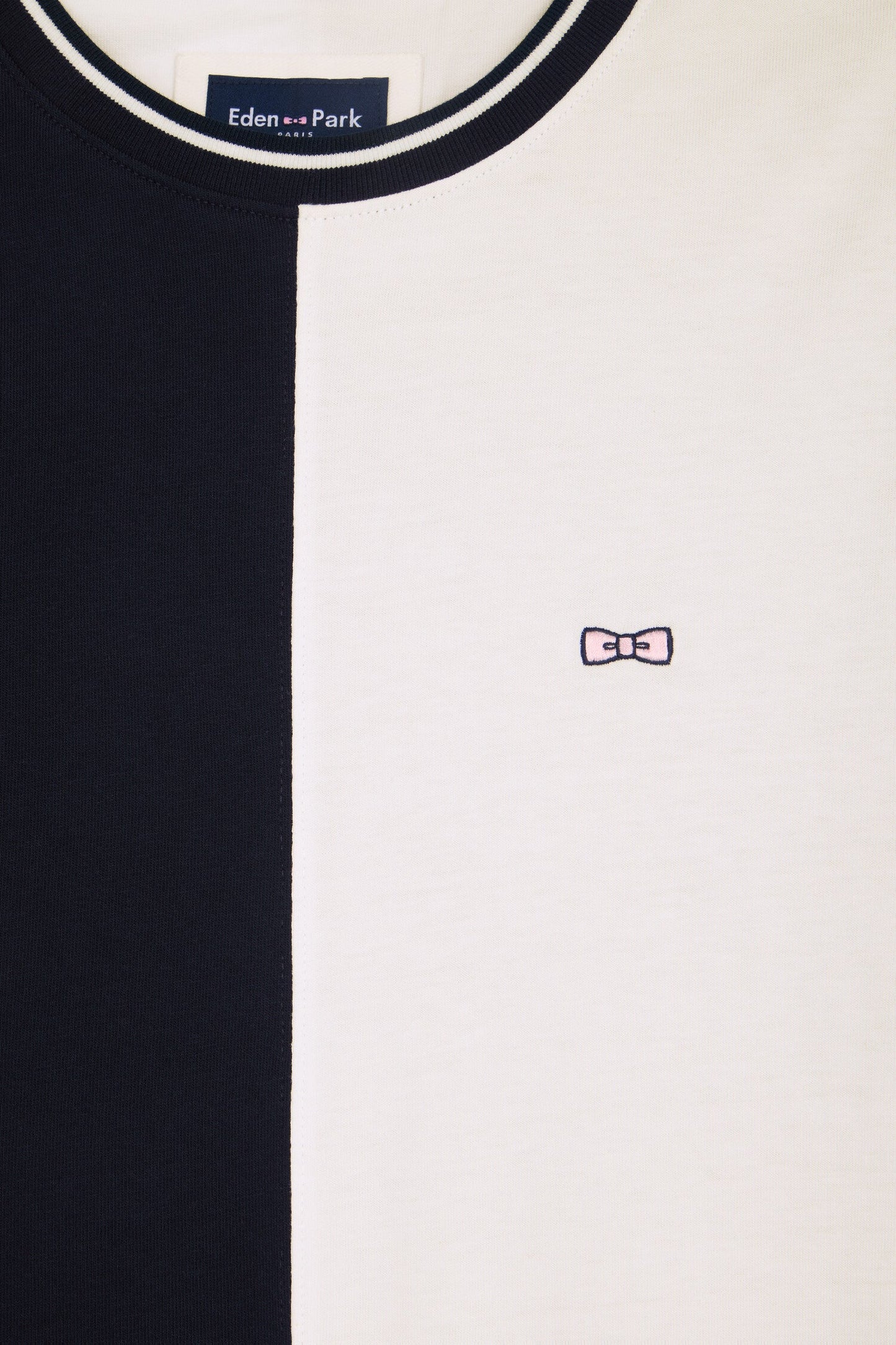 T-shirt à manches courtes en coton colorblock coupe regular