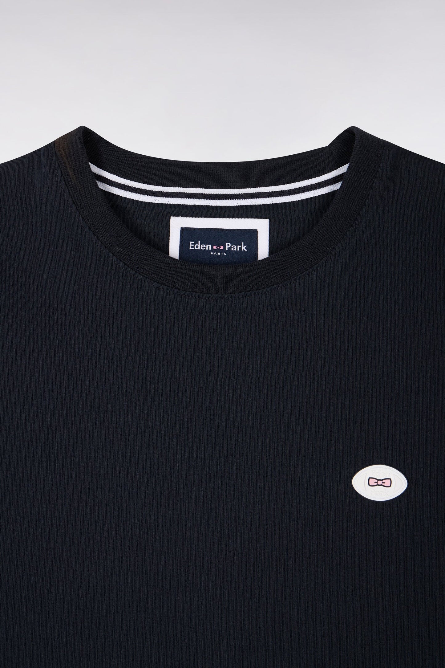 T-shirt à manches courtes en coton marine coupe regular