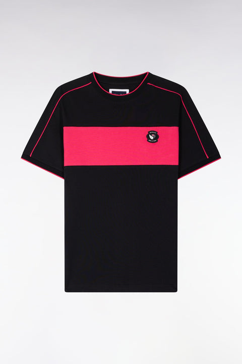 T-shirt à manches courtes New Zealand en coton noir à découpes coupe regular - Image 2