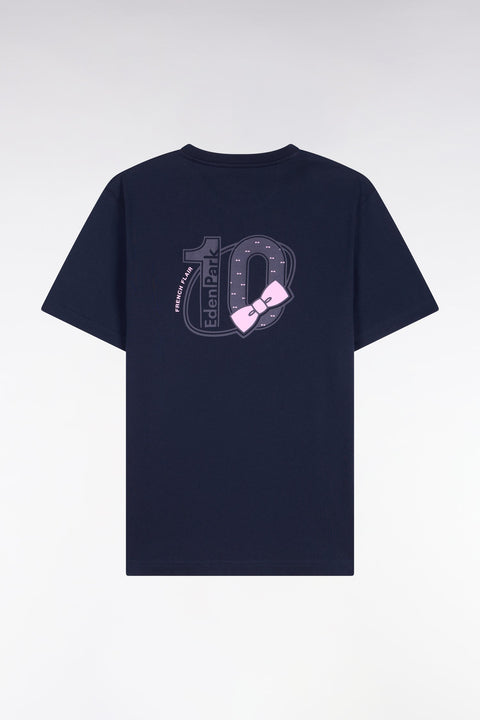 T-shirt à manches courtes marine sérigraphié coupe regular - Image 2