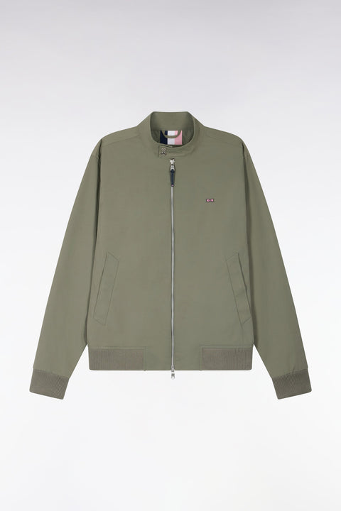 Blouson à col motard en nylon kaki - Image 2