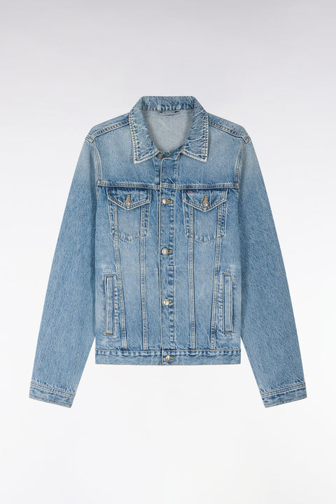 Blouson en denim bleu délavé - Image 2