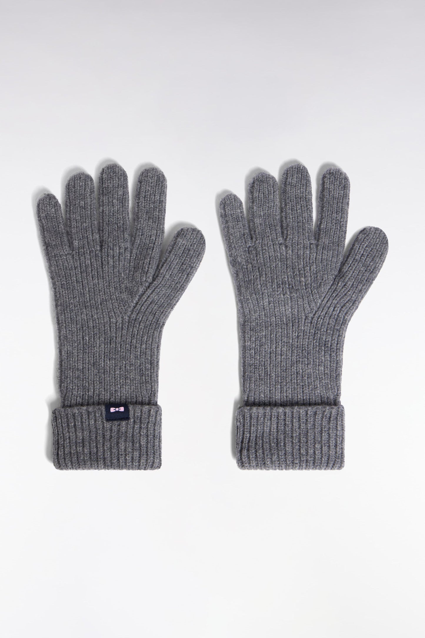 Gants en laine gris