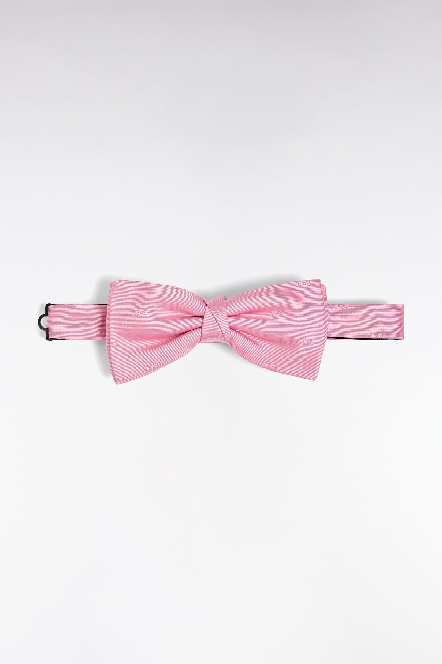 Nœud papillon en soie rose à micro-motifs nœuds papillon roses