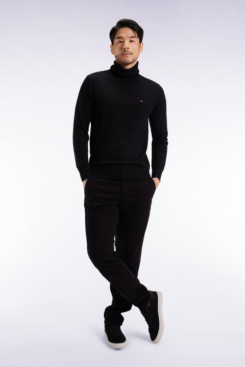 Pantalon chino sans plis en coton stretch noir - Image 3