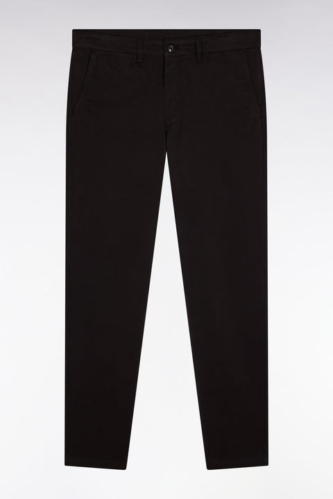 Pantalon chino sans plis en coton stretch marron - Image 2