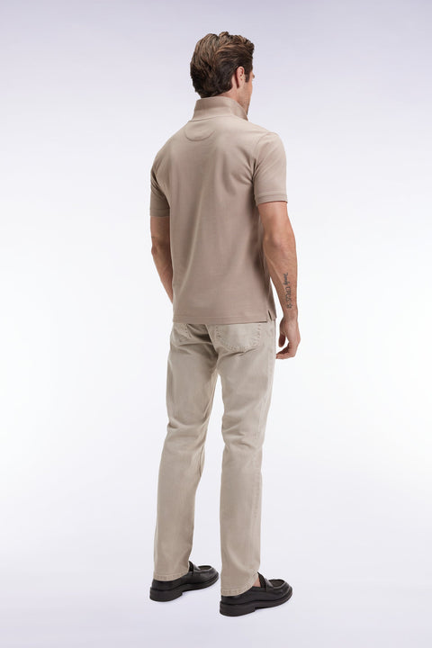 Jean 5 poches en coton stretch beige - Image 3