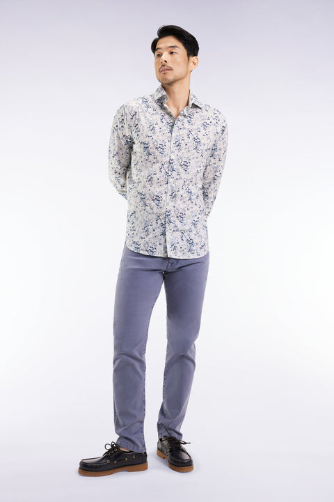 Jean 5 poches en coton stretch beige - Image 3