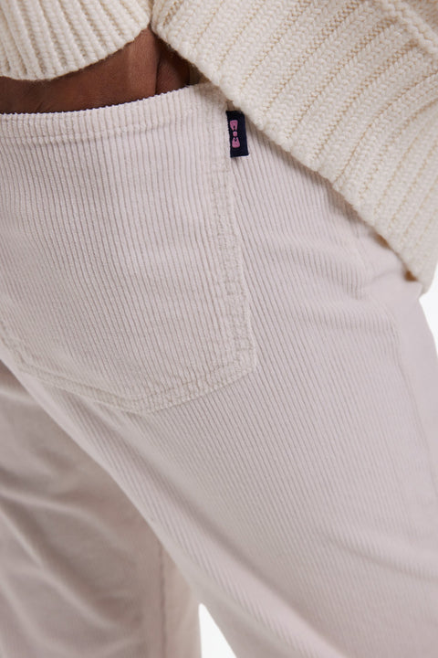 Pantalon 5 poches en velours côtelé écru - Image 3