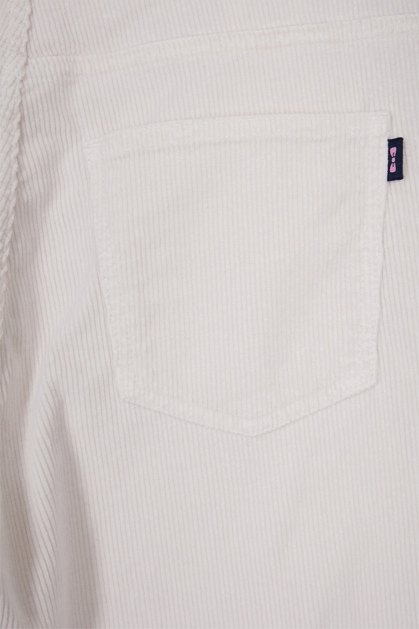 Pantalon 5 poches en velours côtelé écru