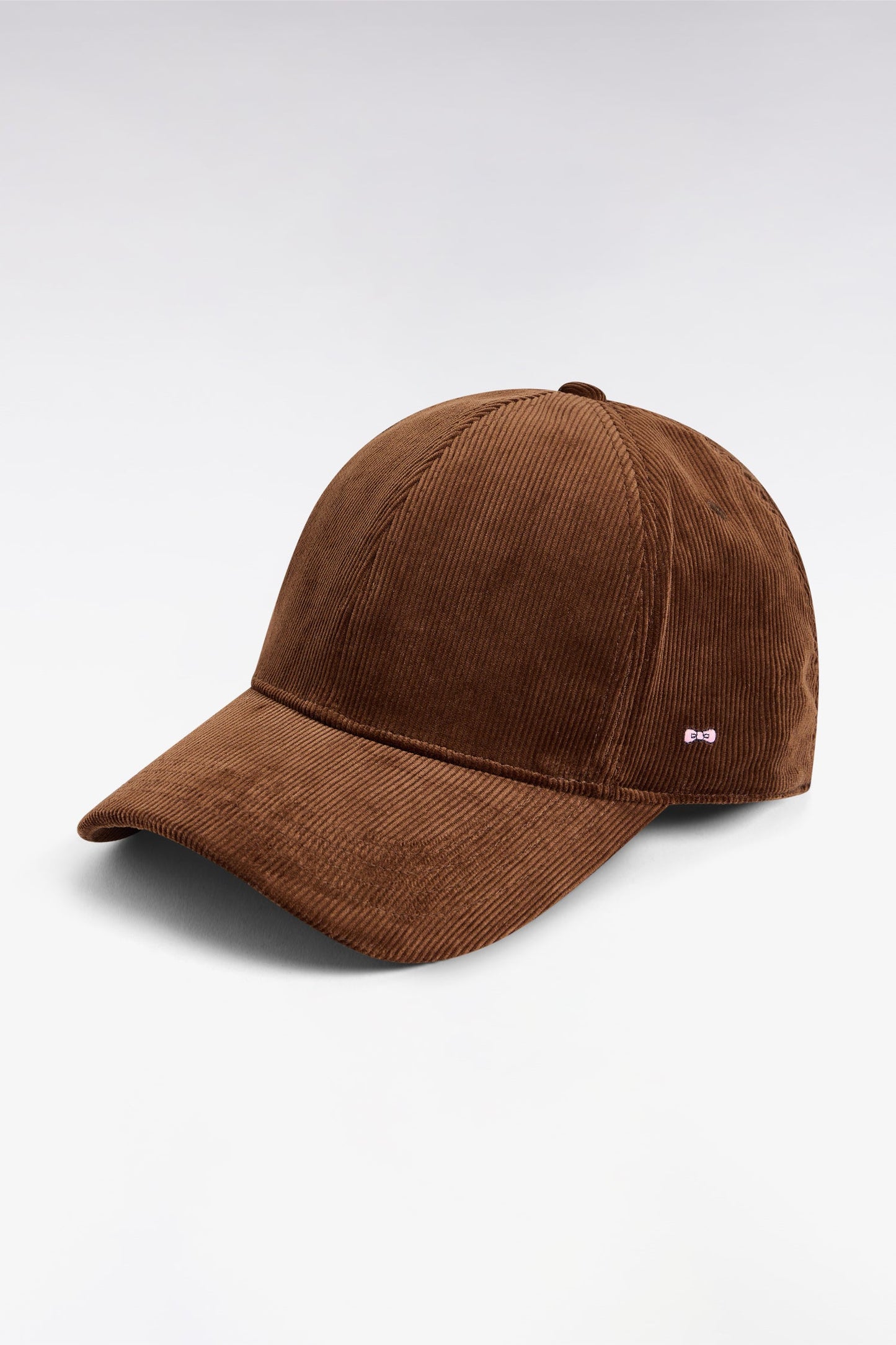 Casquette en velours côtelé marron