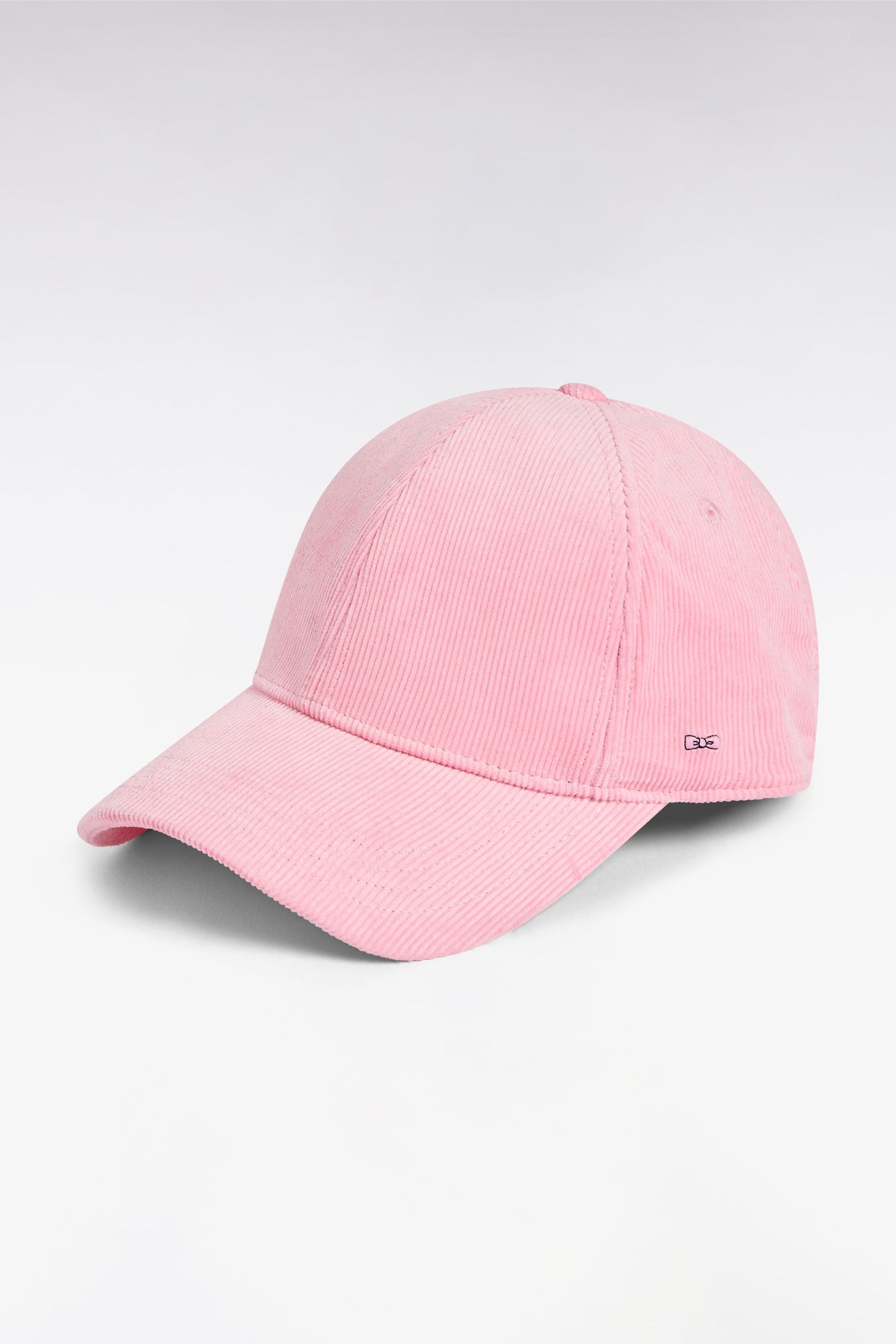 Casquette en velours côtelé rose