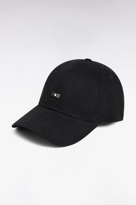 Casquette en piqué coton noire - Image 1