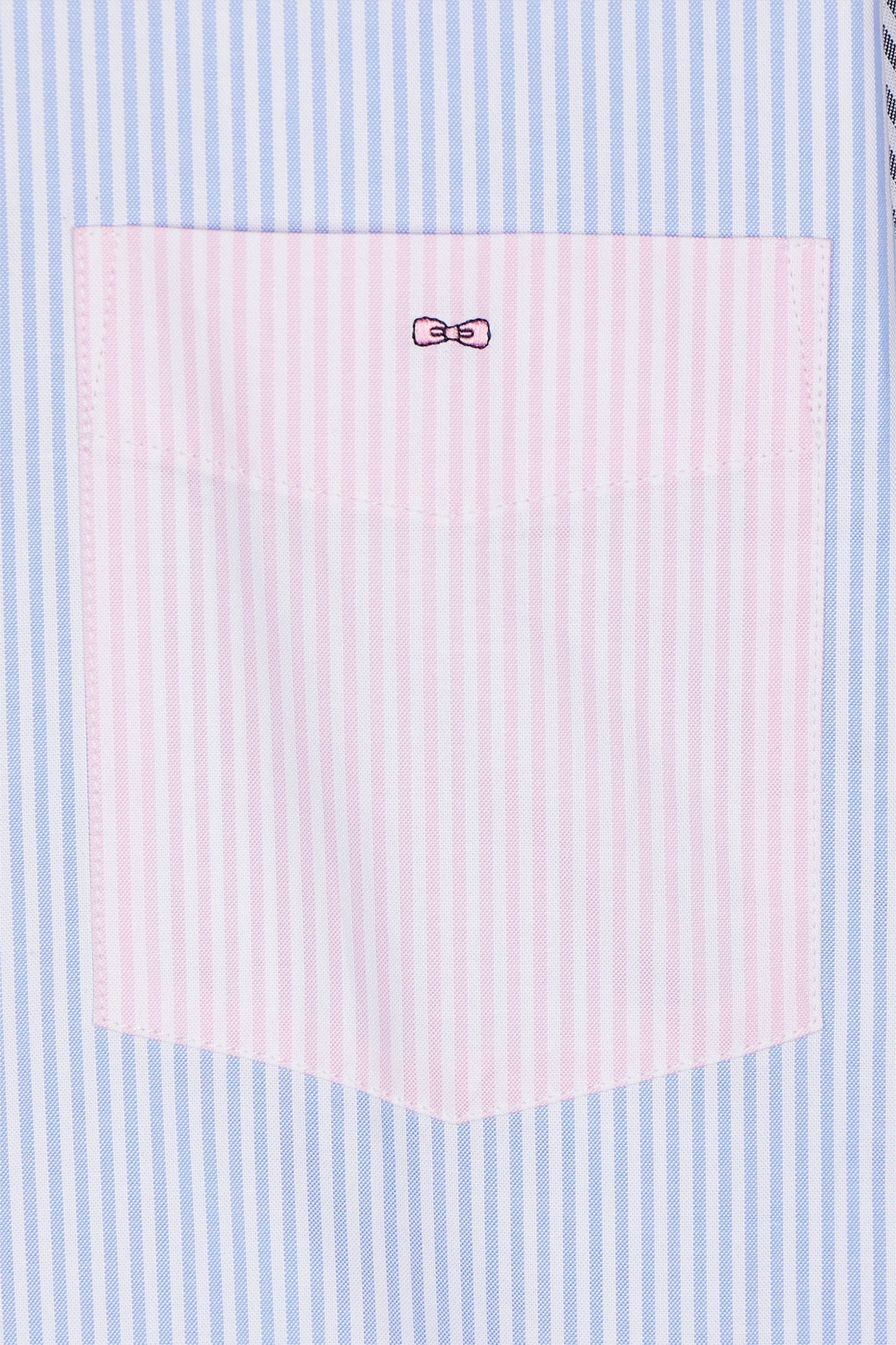 Chemise à manches courtes colorblock coupe droite
